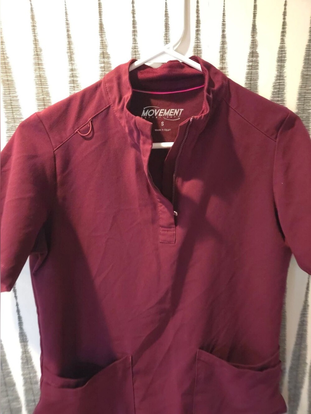Movement by Butter Soft Women's Maroon Zip Front Performance Top Size Small